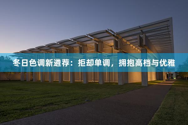 冬日色调新遴荐：拒却单调，拥抱高档与优雅